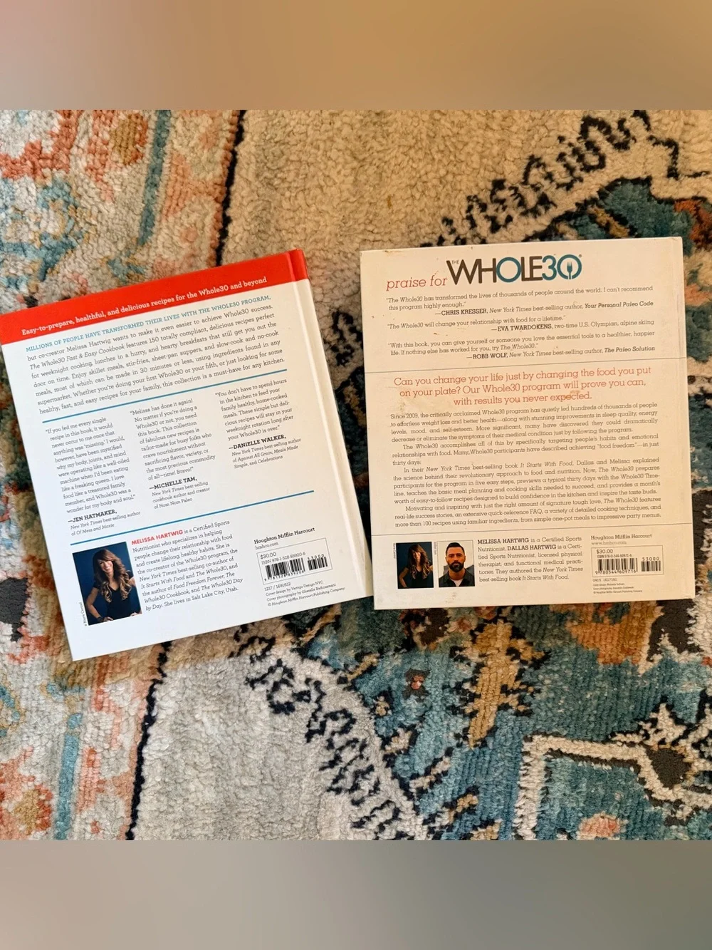 TWO HARDCOVER The Whole30 AND The Whole30 Fast & Easy Cookbooks